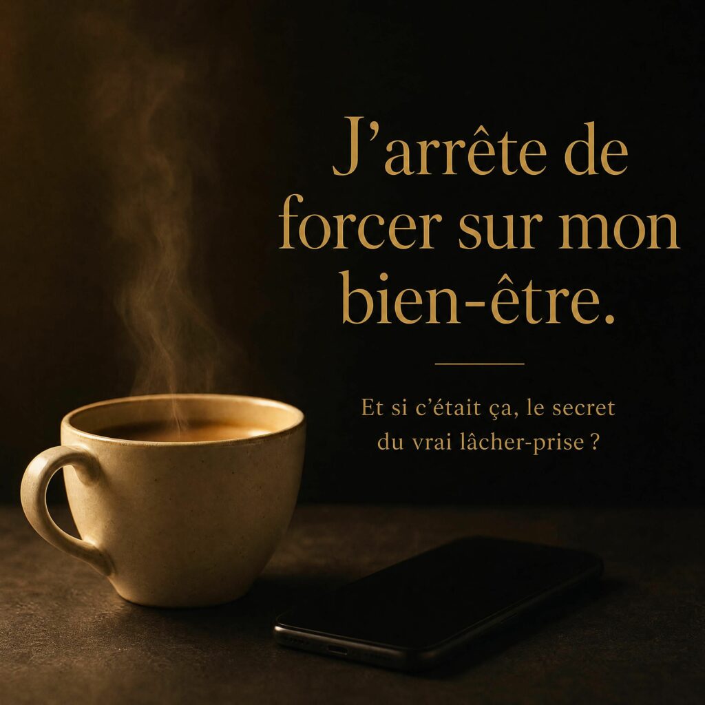 Arrêter de forcer sur son bien-être - Tasse de tisane et téléphone éteint - Lorsica Furiani Bastia Corse